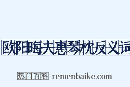 欧阳晦夫惠琴枕反义词是什么意思的图片